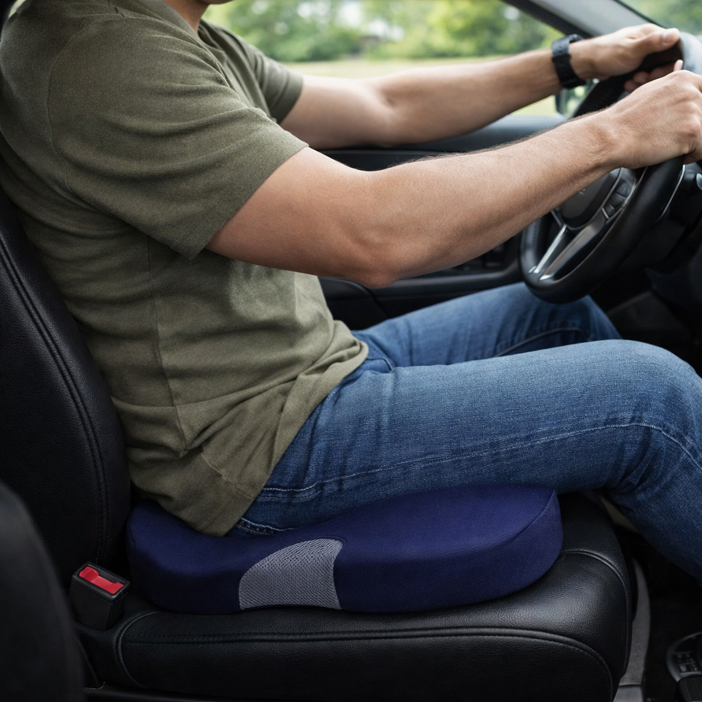 Ergonomic Memory Foam Seat Cushion for Office Chair & Car – Tailbone Relief | Marlo