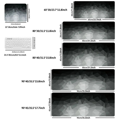 Extended Ergonomic Desk Mat – Non-Slip Mouse & Keyboard Pad with Stitched Edges