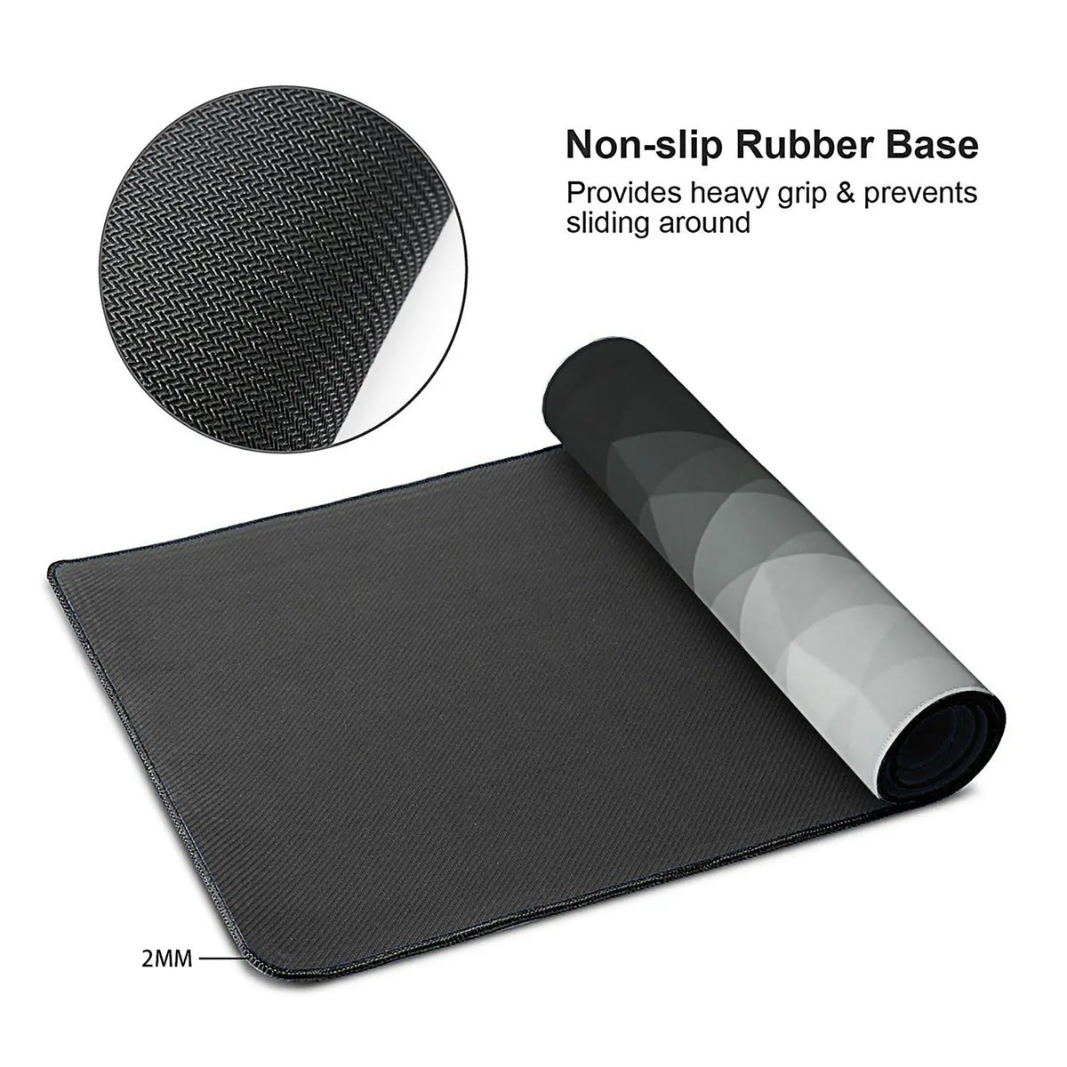 Extended Ergonomic Desk Mat – Non-Slip Mouse & Keyboard Pad with Stitched Edges