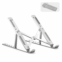 Adjustable Aluminum Laptop Stand for Desk – Ergonomic Foldable Riser for MacBook & Notebook