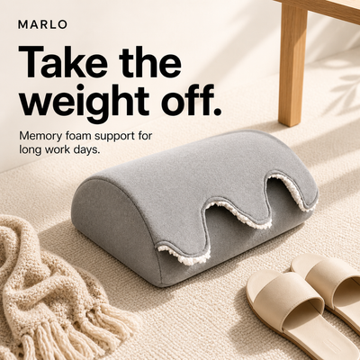 Ergonomic Memory Foam Under-Desk Foot Rest Cushion for Office Comfort