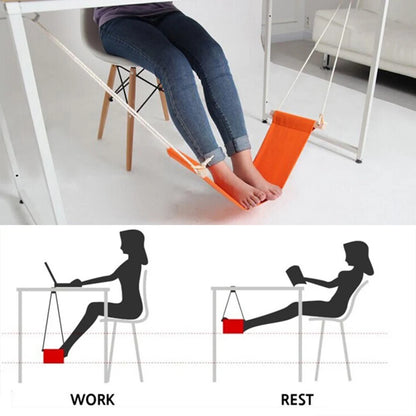 Adjustable Under-Desk Foot Hammock for Office & Home Comfort – Hanging Foot Rest