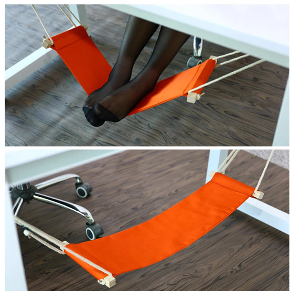 Adjustable Under-Desk Foot Hammock for Office & Home Comfort – Hanging Foot Rest