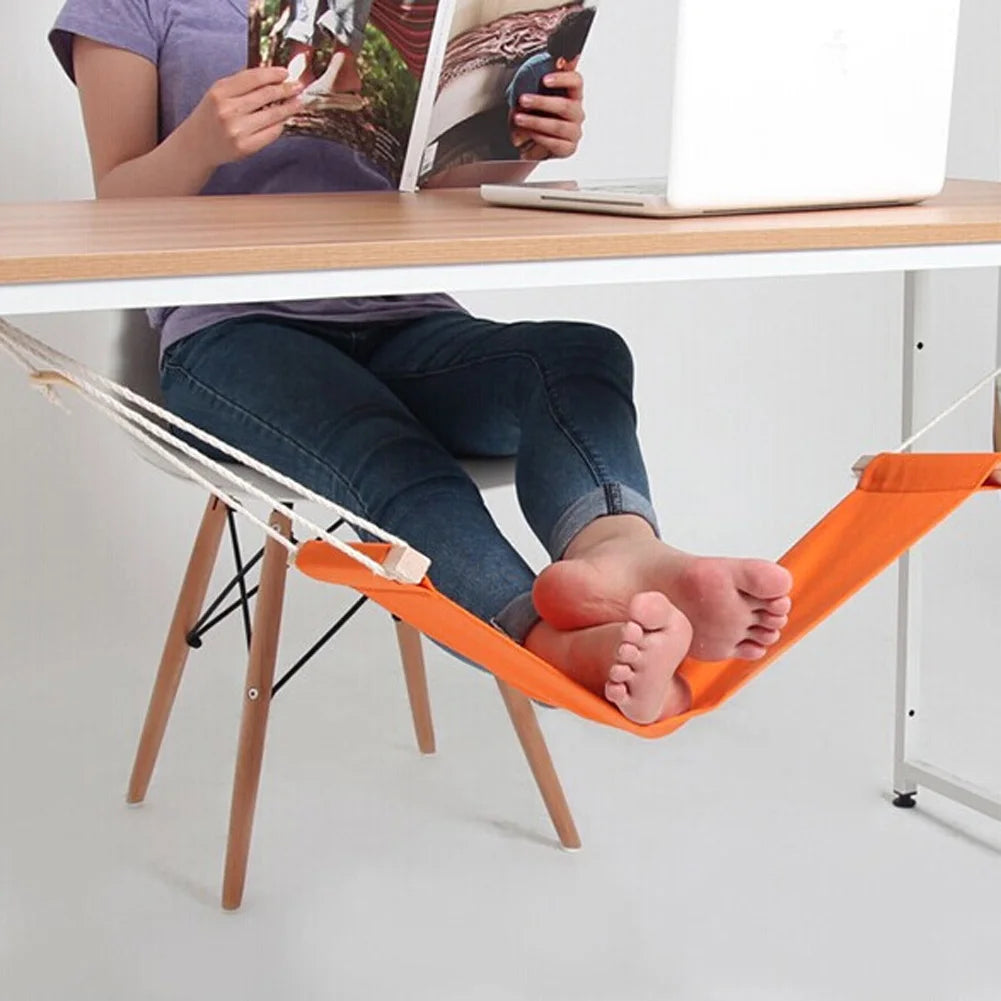 Adjustable Under-Desk Foot Hammock for Office & Home Comfort – Hanging Foot Rest